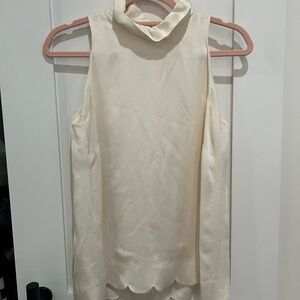 Kate Spade Elegant Cream Silk Sleeveless Top